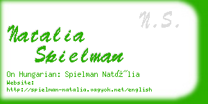 natalia spielman business card